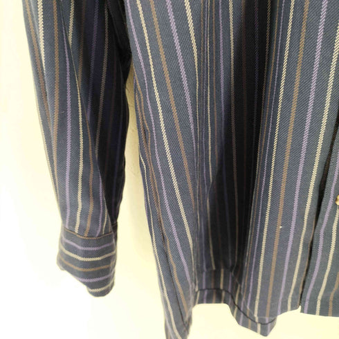 S hakehand ウールストライプ レギュラーカラーL/S シャツ メンズ JPN:M