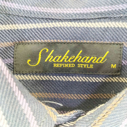 S hakehand ウールストライプ レギュラーカラーL/S シャツ メンズ JPN:M