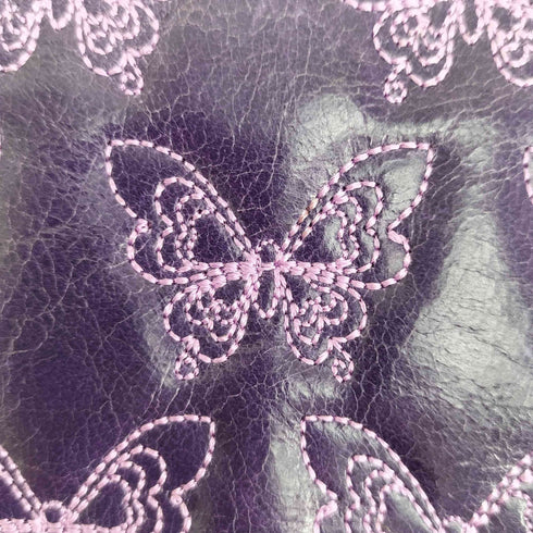 アナスイ ANNA SUI バタフライモチーフ レザー ラウンドファスナー 長財布 レディース ONE SIZE