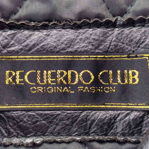 RECUERDO CLUB カウレザー ハーフコート メンズ L
