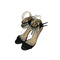ジミーチュウ JIMMY CHOO イタリア製 クリスタルベルト レザーストラップパンプス レディース 38 1/2