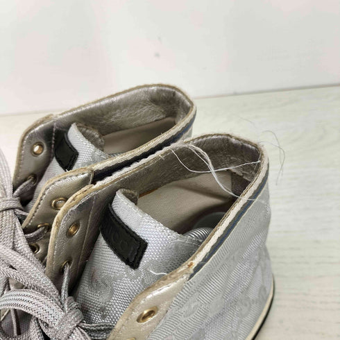グッチ GUCCI GGロゴ シルバー ハイカットキャンバススニーカー レディース 37