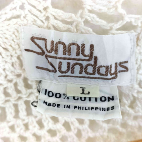 SUNNY SUNDAYS コットンクロシェ編みニット レディース import:L