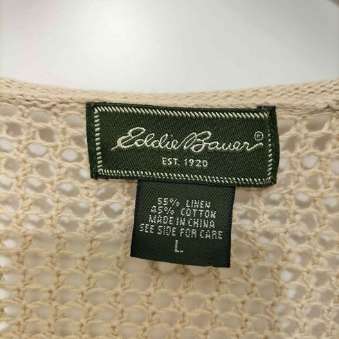 エディーバウアー Eddie Bauer リネンコットン メッシュ ニット サマーニット メンズ import:L