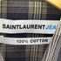サンローランジーンズ Saint Laurent jeans 90S ポルトガル製 チェック 半袖シャツ メンズ import:S