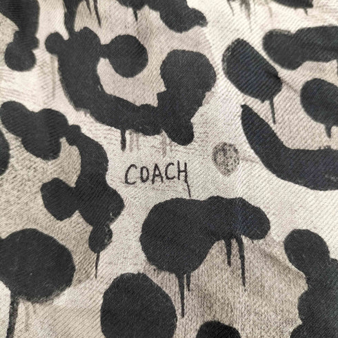 コーチ COACH ホースロゴプリント 総柄大判ストール レディース