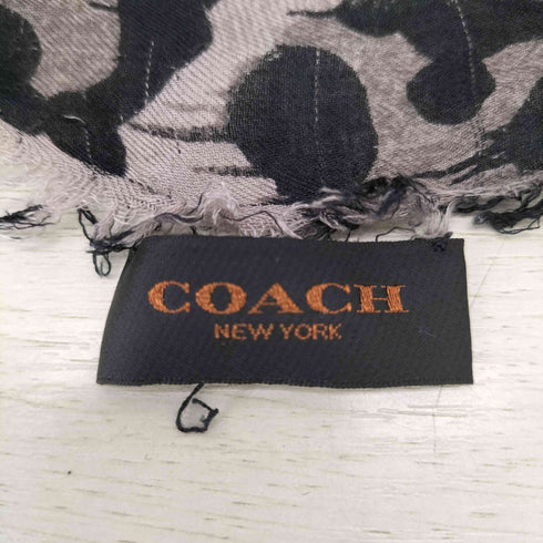 コーチ COACH ホースロゴプリント 総柄大判ストール レディース