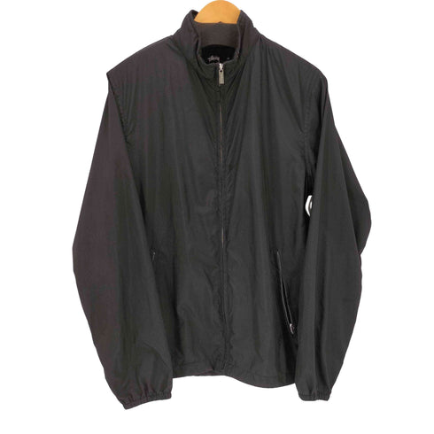 ステューシー Stussy ネックプリントナイロンジップアップジャケット メンズ import:M