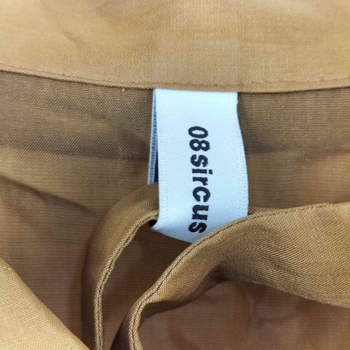 ゼロエイトサーカス 08sircus 18SS シルク混ロングシャツワンピース レディース 0