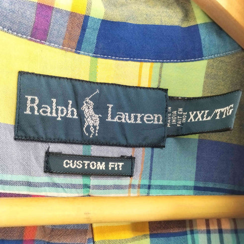 ラルフローレン RALPH LAUREN CUSTOM FIT ポニー刺繍 S/S ボタンダウンシャツ メンズ XXL