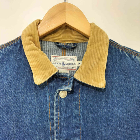 ポロバイラルフローレン Polo by RALPH LAUREN 80-90s 襟コーデュロイ デニム ジャケット 2nd メンズ import:M