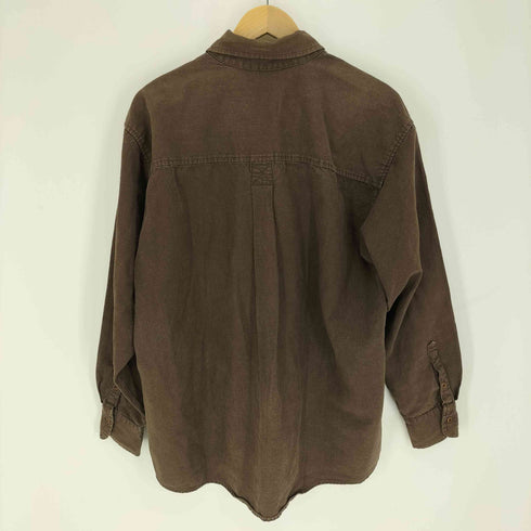 INDIGENOUS DESIGNS 80S USA製 オーガニック リネン コットン レギュラーカラー L/S シャツ メンズ import:M