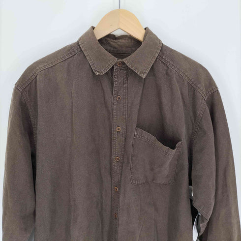 INDIGENOUS DESIGNS 80S USA製 オーガニック リネン コットン レギュラーカラー L/S シャツ メンズ import:M
