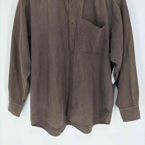 INDIGENOUS DESIGNS 80S USA製 オーガニック リネン コットン レギュラーカラー L/S シャツ メンズ import:M