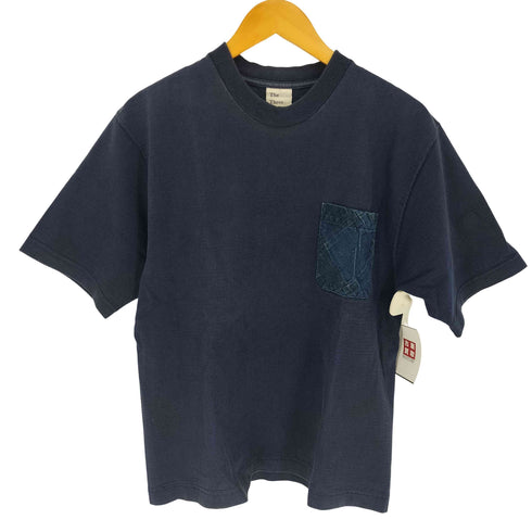 THE THREE ROBBERS USA製 デニム ポケット インディゴ ヘビーウェイト S/S Tシャツ メンズ import:L