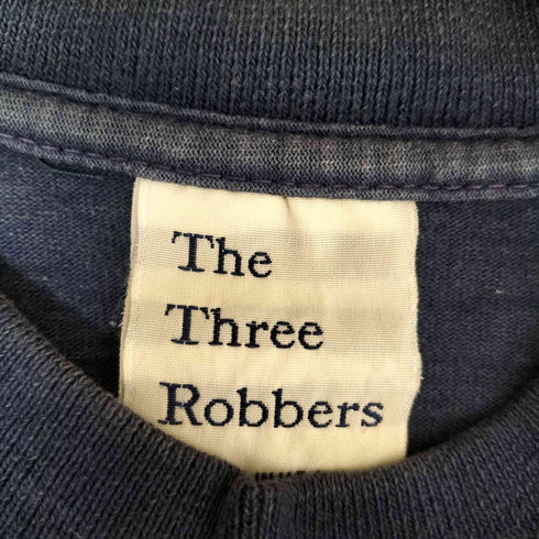 THE THREE ROBBERS USA製 デニム ポケット インディゴ ヘビーウェイト S/S Tシャツ メンズ import:L