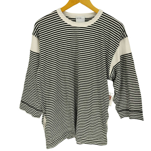 ベター BETTER Border 3/4 Sleeve Tee 裾ポケット スリーブ 切替 ボーダー Tシャツ メンズ JPN:4