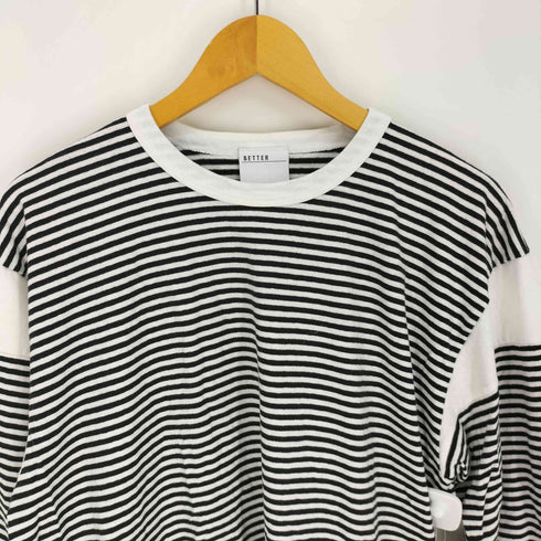 ベター BETTER Border 3/4 Sleeve Tee 裾ポケット スリーブ 切替 ボーダー Tシャツ メンズ JPN:4