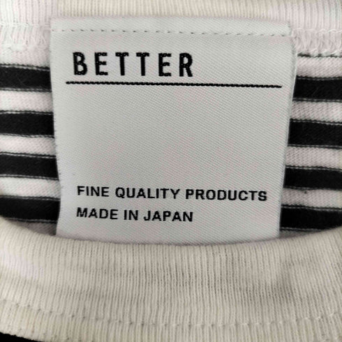 ベター BETTER Border 3/4 Sleeve Tee 裾ポケット スリーブ 切替 ボーダー Tシャツ メンズ JPN:4