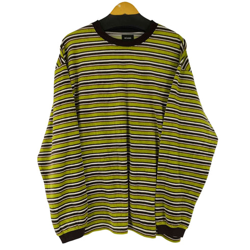 ビームス BEAMS ベロア L/S ボーダーTシャツ メンズ JPN:L