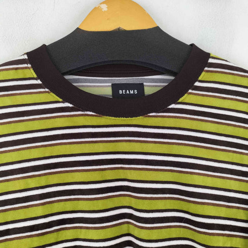 ビームス BEAMS ベロア L/S ボーダーTシャツ メンズ JPN:L