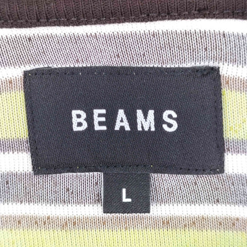 ビームス BEAMS ベロア L/S ボーダーTシャツ メンズ JPN:L