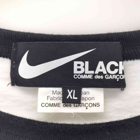 ブラックコムデギャルソン BLACK COMME des GARCONS 20AW AIRフロントロゴ リンガーTシャツ メンズ JPN:XL