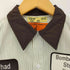 U1ST 企業ロゴ L/S ストライプ ワークシャツ メンズ import:S