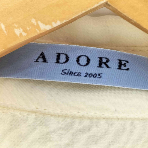 アドーア ADORE ポケット 比翼 シアー レギュラーカラーシャツ レディース JPN:38