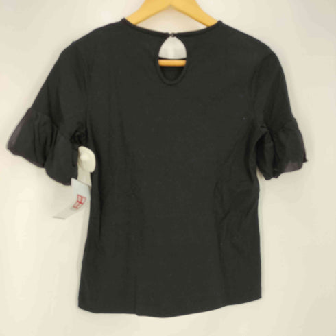アダムエロペ Adam et Rope ASSEMBLAGE 袖フリル クルーネックTシャツ レディース JPN:38