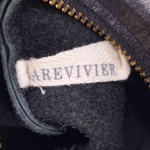 CLARE VIVIER シボ レザー スタッズ ショルダーバッグ レディース