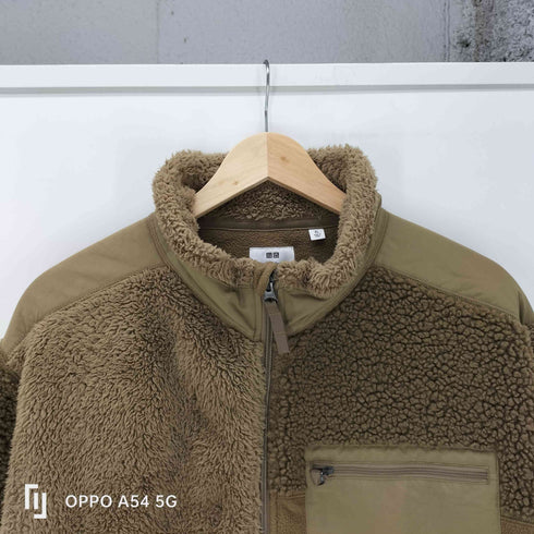 ユニクロ UNIQLO Engineered Garments コラボ ボアフリースコンビネーションジャケット フリース ボア ダブルジップ メンズ JPN:XL
