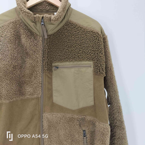 ユニクロ UNIQLO Engineered Garments コラボ ボアフリースコンビネーションジャケット フリース ボア ダブルジップ メンズ JPN:XL