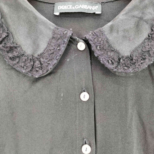 ドルチェアンドガッバーナ DOLCE&GABBANA 襟袖レース シルク チュニックワンピース レディース FR:36