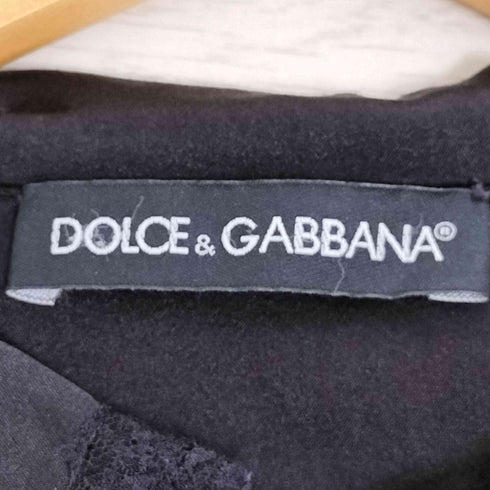 ドルチェアンドガッバーナ DOLCE&GABBANA 襟袖レース シルク チュニックワンピース レディース FR:36