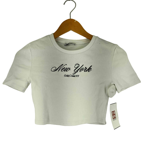 ザラ ZARA クロップド ミニTシャツ レディース import:M
