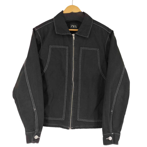 ザラ ZARA コントラスト トップステッチ ジャケット メンズ import:M
