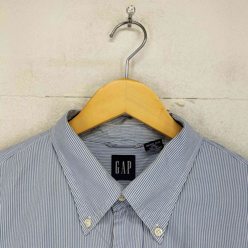 ギャップ Gap 90-00s OLD ボタンダウン ストライプ L/Sシャツ メンズ XL