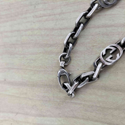 グッチ GUCCI 925 インターロッキングG シルバーブレスレット メンズ