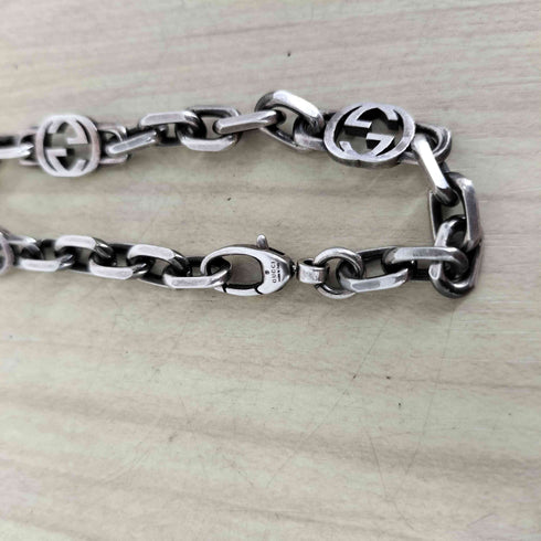 グッチ GUCCI 925 インターロッキングG シルバーブレスレット メンズ