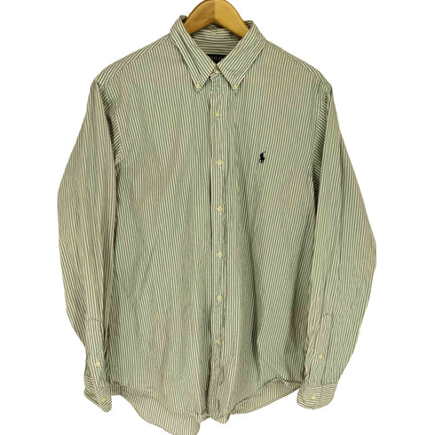 ポロラルフローレン POLO RALPH LAUREN ストライプ柄 ロングスリーブ レギュラー カラーシャツ メンズ L