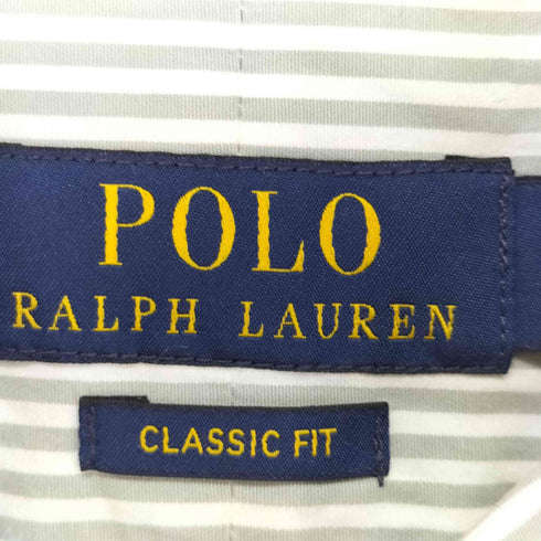 ポロラルフローレン POLO RALPH LAUREN ストライプ柄 ロングスリーブ レギュラー カラーシャツ メンズ L