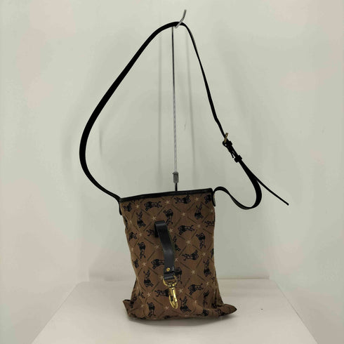 イルビゾンテ IL BISONTE イタリア製 Monogram Canvas Shoulder Bag モノグラム キャンバス ショルダーバッグ メンズ