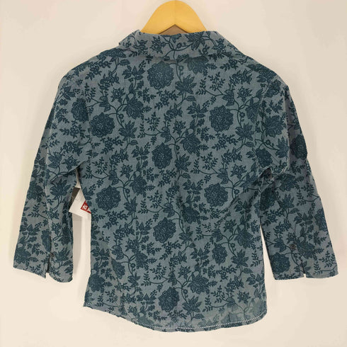 エディーバウアー Eddie Bauer 00S ハーフボタン プルオーバー 花柄 ブラウス レディース import:XS