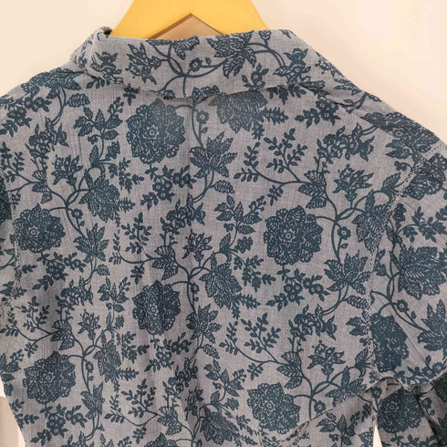 エディーバウアー Eddie Bauer 00S ハーフボタン プルオーバー 花柄 ブラウス レディース import:XS