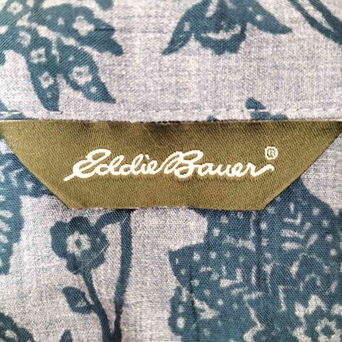 エディーバウアー Eddie Bauer 00S ハーフボタン プルオーバー 花柄 ブラウス レディース import:XS