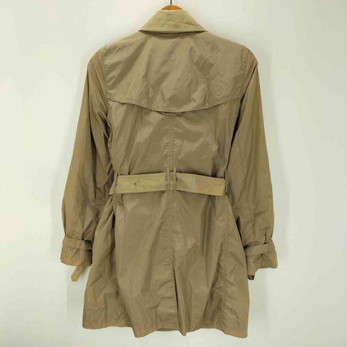 バーバリーロンドン BURBERRY LONDON MADE IN ITALY Balmacaan Coat イタリア製生地 裏地ノバチェック ガンフラップ付き ダブル バルマカーン ステンカラー コート レディース 38