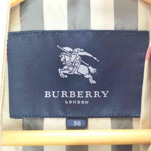 バーバリーロンドン BURBERRY LONDON MADE IN ITALY Balmacaan Coat イタリア製生地 裏地ノバチェック ガンフラップ付き ダブル バルマカーン ステンカラー コート レディース 38