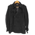 バーバリーブラックレーベル BURBERRY BLACK LABEL Balmacaan Coat 裏地ノバチェック ガンフラップ付き ブラック ダブル バルマカーン ステンカラー コート メンズ import:L