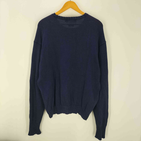 ポロバイラルフローレン Polo by RALPH LAUREN 90S ポニー刺繍 ローゲージ リブ編み コットン ニット セーター メンズ import:XL
